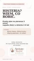Finalna okładka poradnika Histeria? Wiem, co robić z logo Spokojny Rodzic