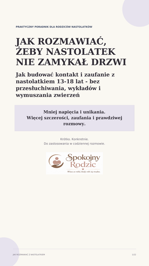 Jak rozmawiać, żeby nastolatek nie zamykał drzwi