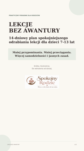 Lekcje bez awantury: 14-dniowy plan spokojniejszego odrabiania lekcji