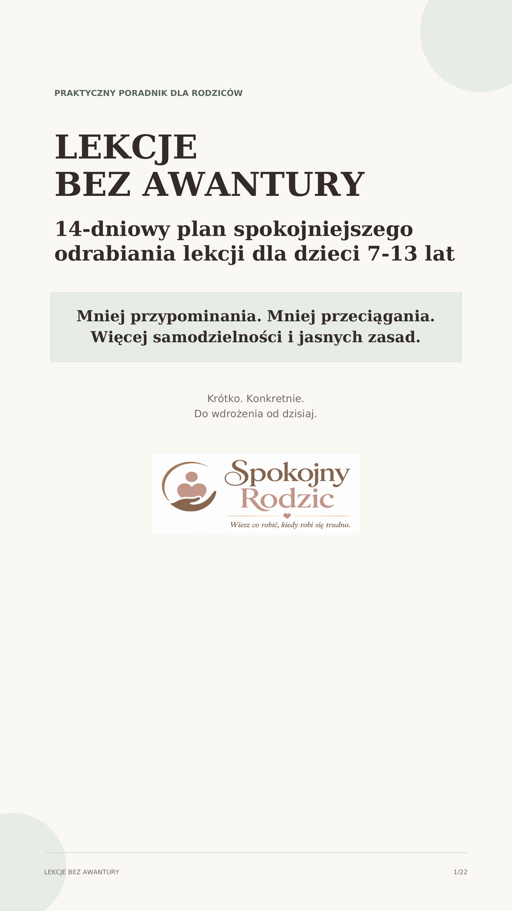 Okładka poradnika Lekcje bez awantury dla rodziców dzieci 7–13 lat