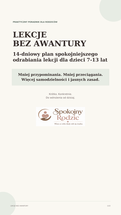 Okładka poradnika Lekcje bez awantury dla rodziców dzieci 7–13 lat