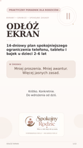 Finalna okładka poradnika Odłóż ekran z logo Spokojny Rodzic