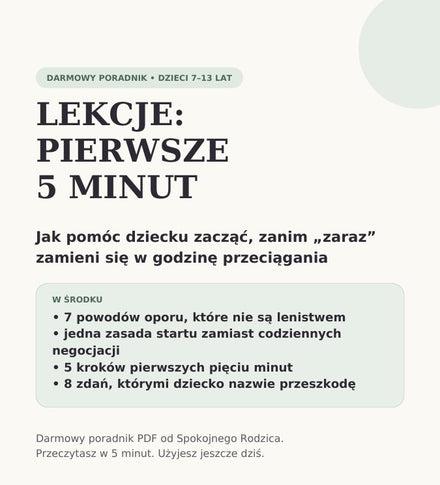 Lekcje: pierwsze 5 minut bez przeciągania