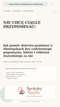 Okładka poradnika: Nie chcę ciągle przypominać! — jak pomóc dziecku pamiętać o obowiązkach bez poganiania