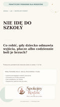 Okładka poradnika: Nie idę do szkoły — co robić, gdy dziecko odmawia wyjścia, płacze albo boli je brzuch